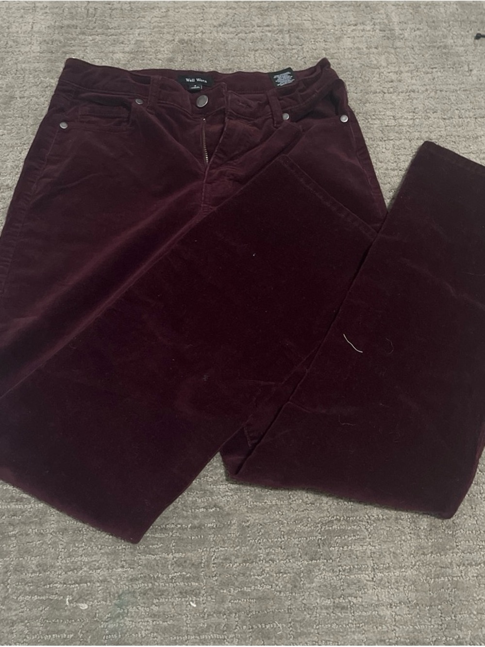Well Worn burgundy pants women’s size 4